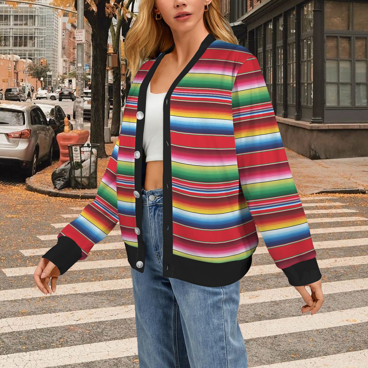 Serape Pattern Women's Cardigan