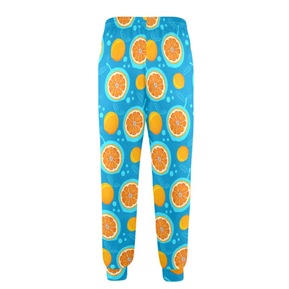 Grapefruit Pattern Print Design GF03 Men's Casual Track Pants