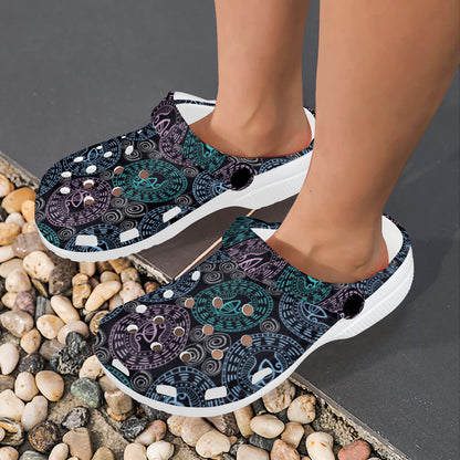 Eye of Horus Ethnic Pattern Unisex Clogs Shoes
