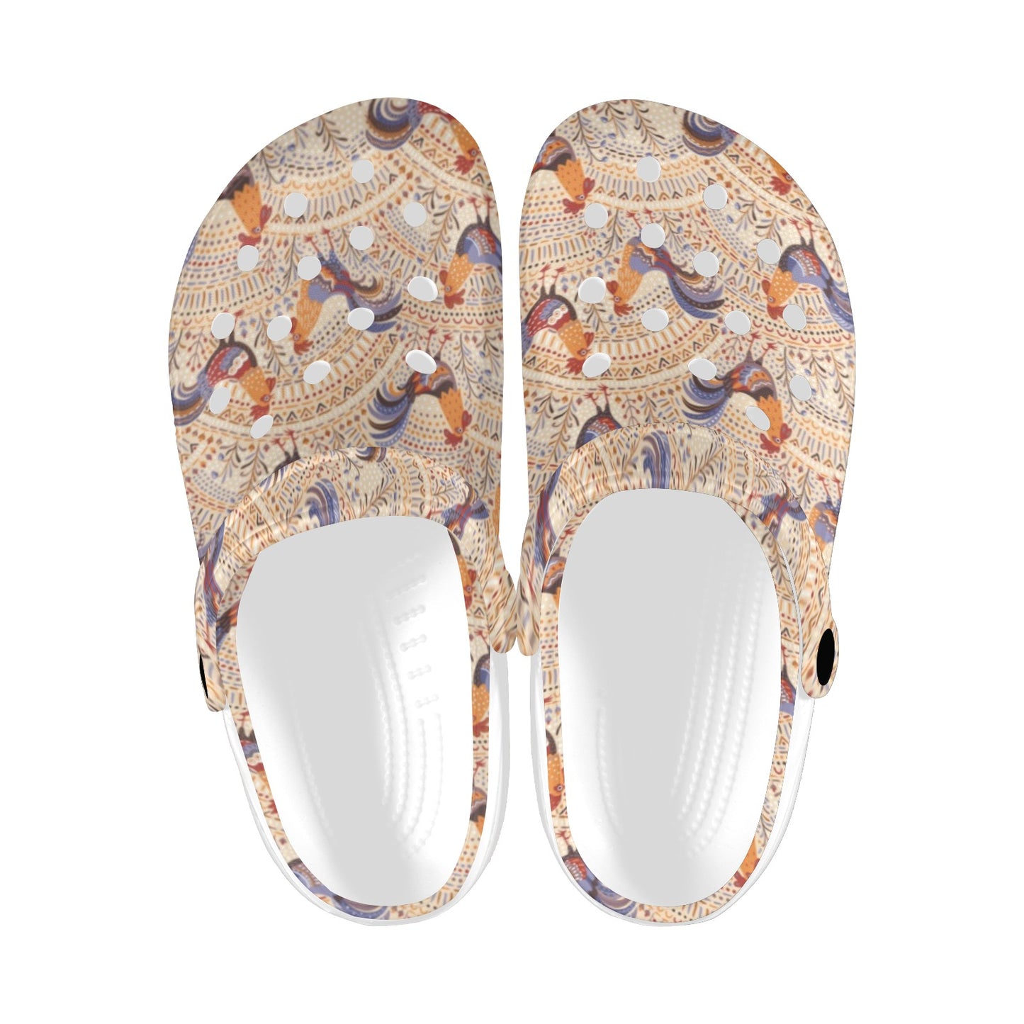 Chicken Boho Style Pattern Unisex Clogs Shoes