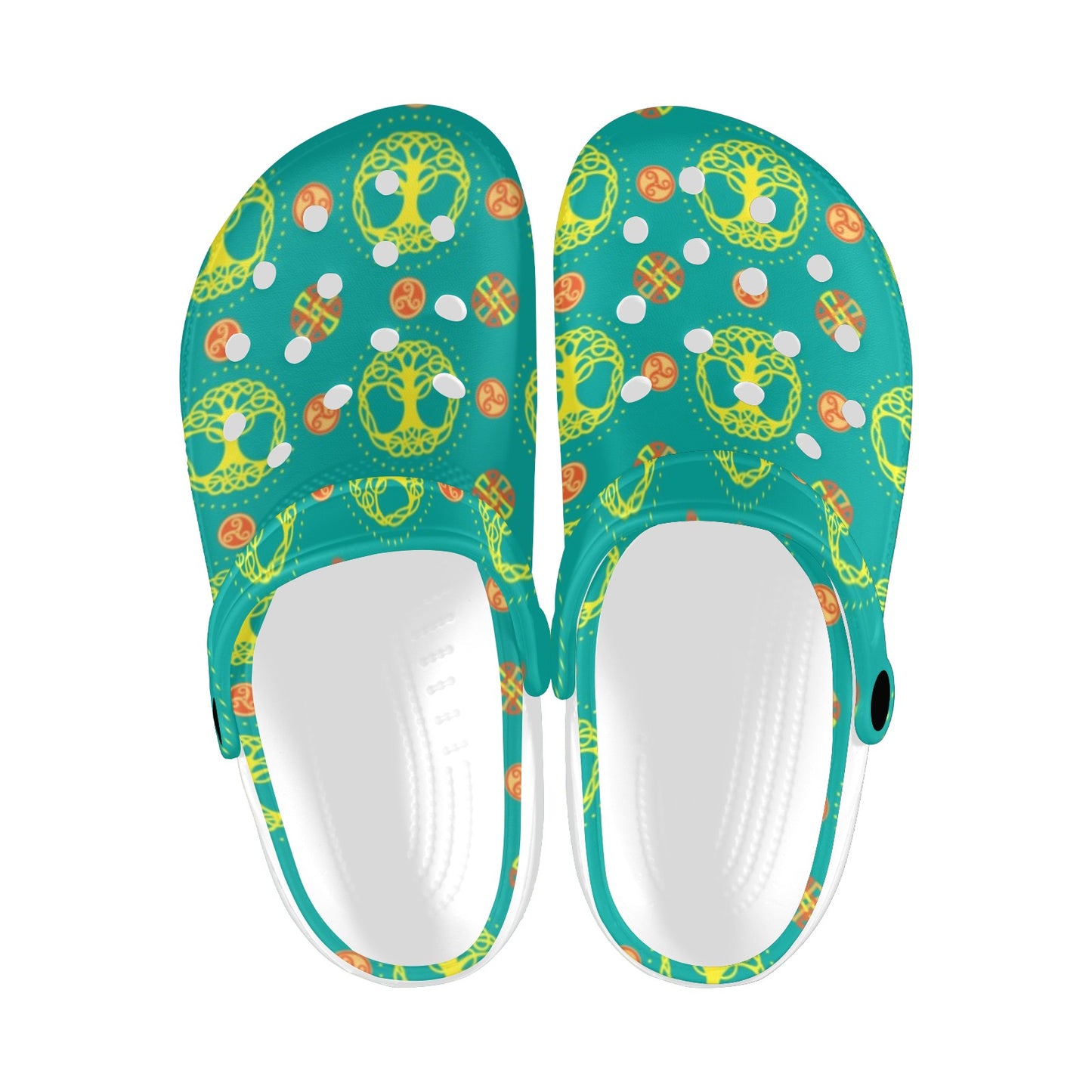 Celtic Tree of Life Print Pattern Unisex Clogs Shoes