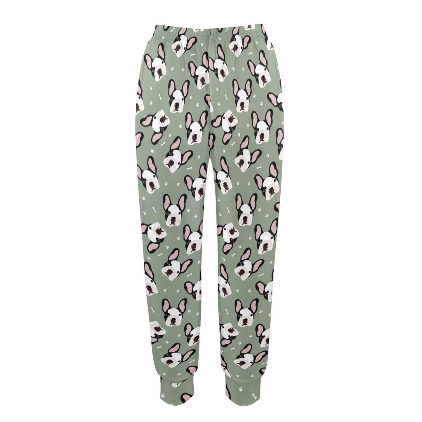 Boston Terrier Pattern Print Design 05 Women's Casual Track Pants