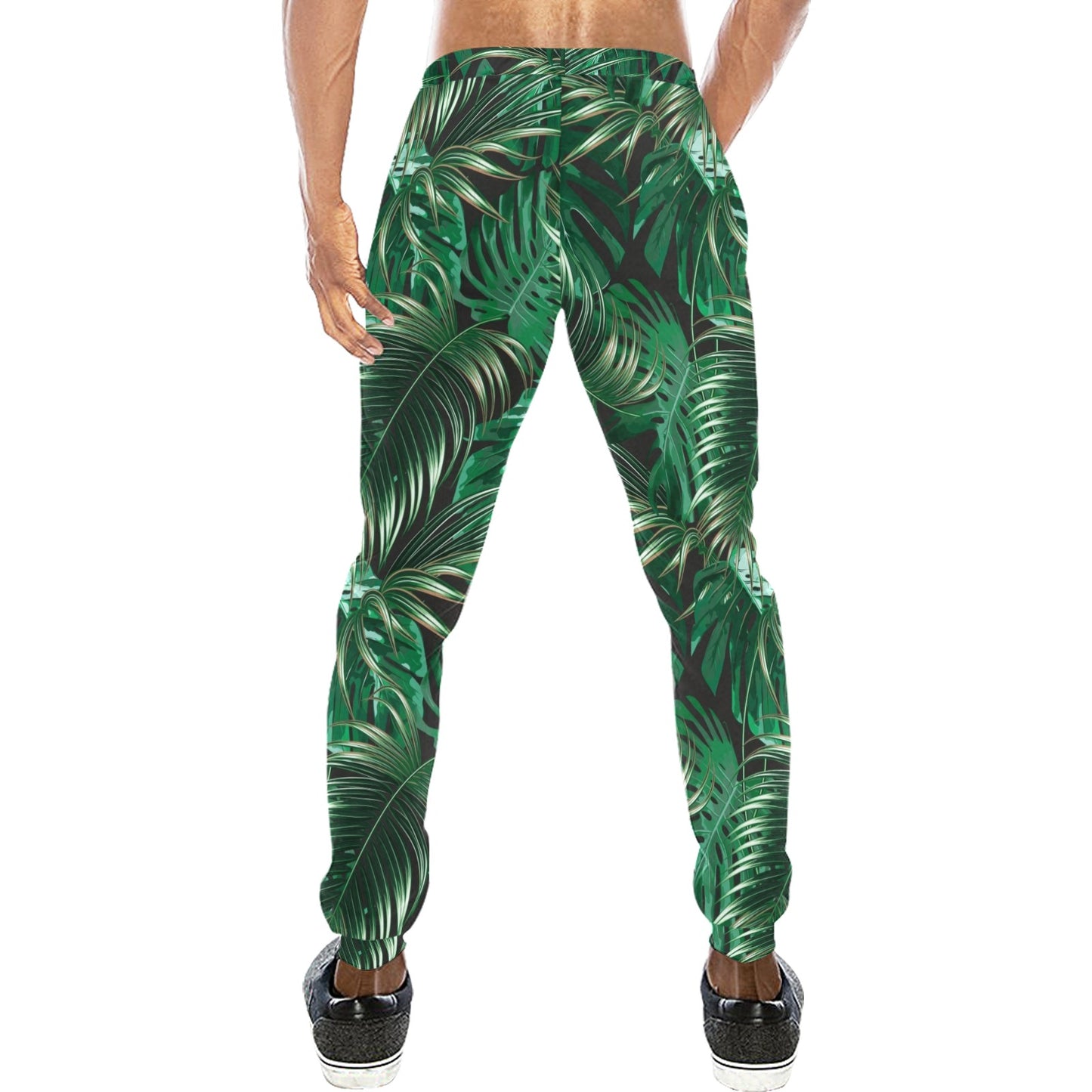 Tropical Flower Pattern Print Design TF012 Men's Sweatpants