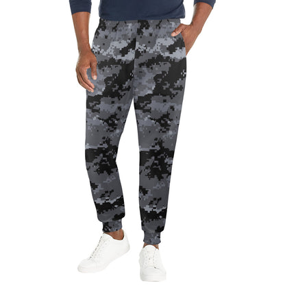 ACU Digital Black Camouflage Men's Casual Track Pants