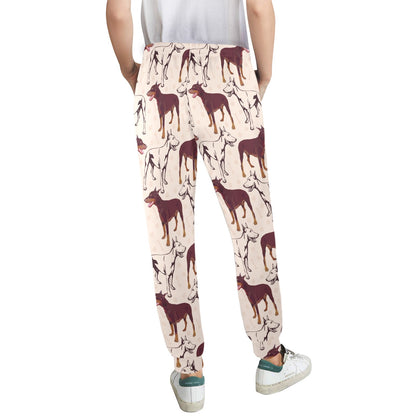 Doberman Pinschers Design Print Pattern JJ0115 Women's Casual Track Pants