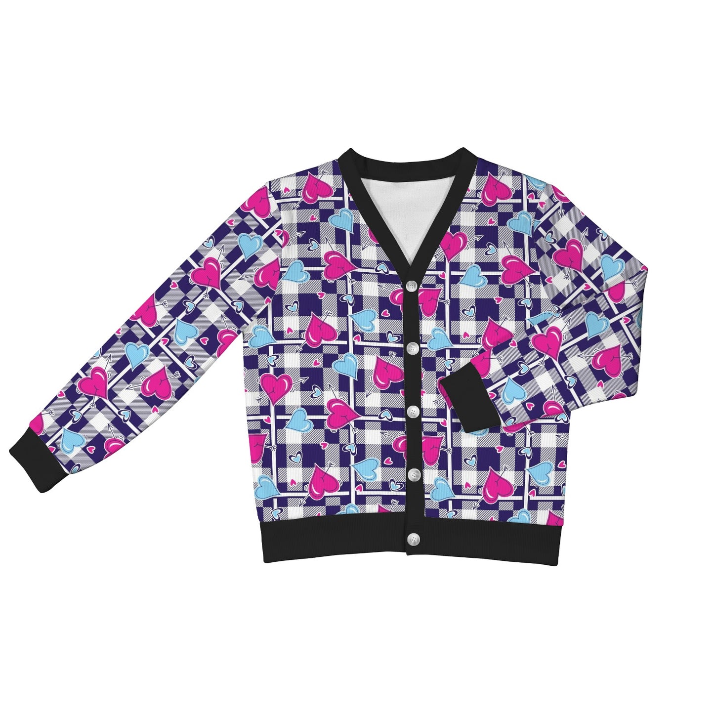 Heart Design Print Pattern JJ0335 Women's Cardigan