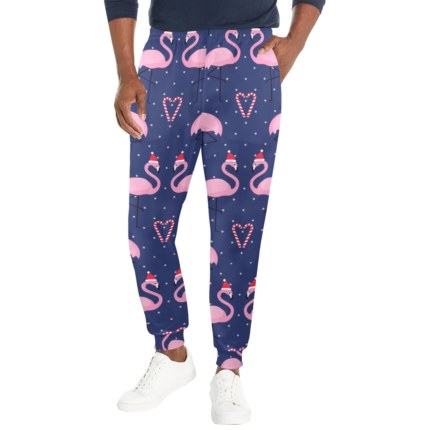 Flamingo Christmas Men's Casual Track Pants