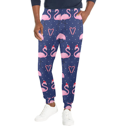 Flamingo Christmas Men's Casual Track Pants