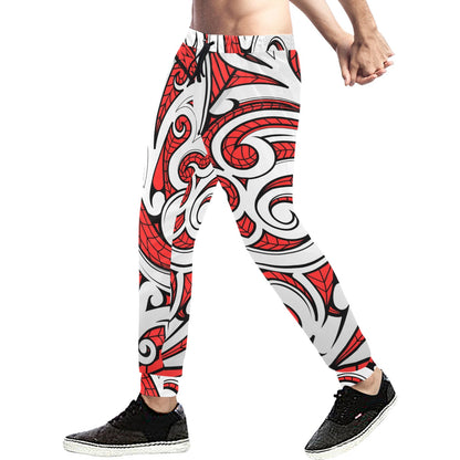 Maori Polynesian Themed Design Print Men's Sweatpants