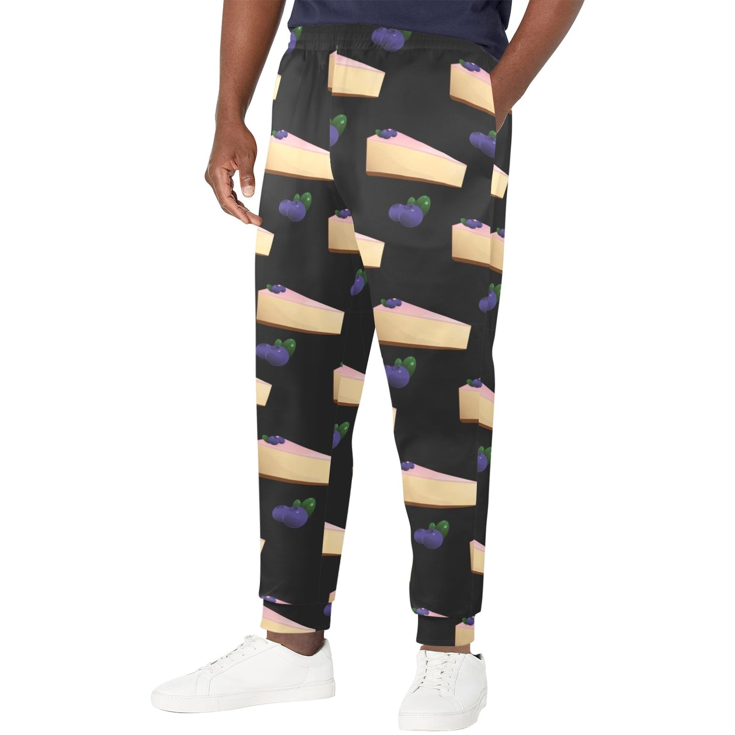 Cheesecake blueberry Pattern Print Design CK01 Men's Casual Track Pants