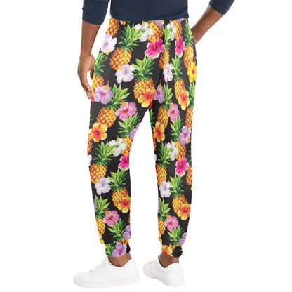 Pineapple Hibiscus Men's Casual Track Pants