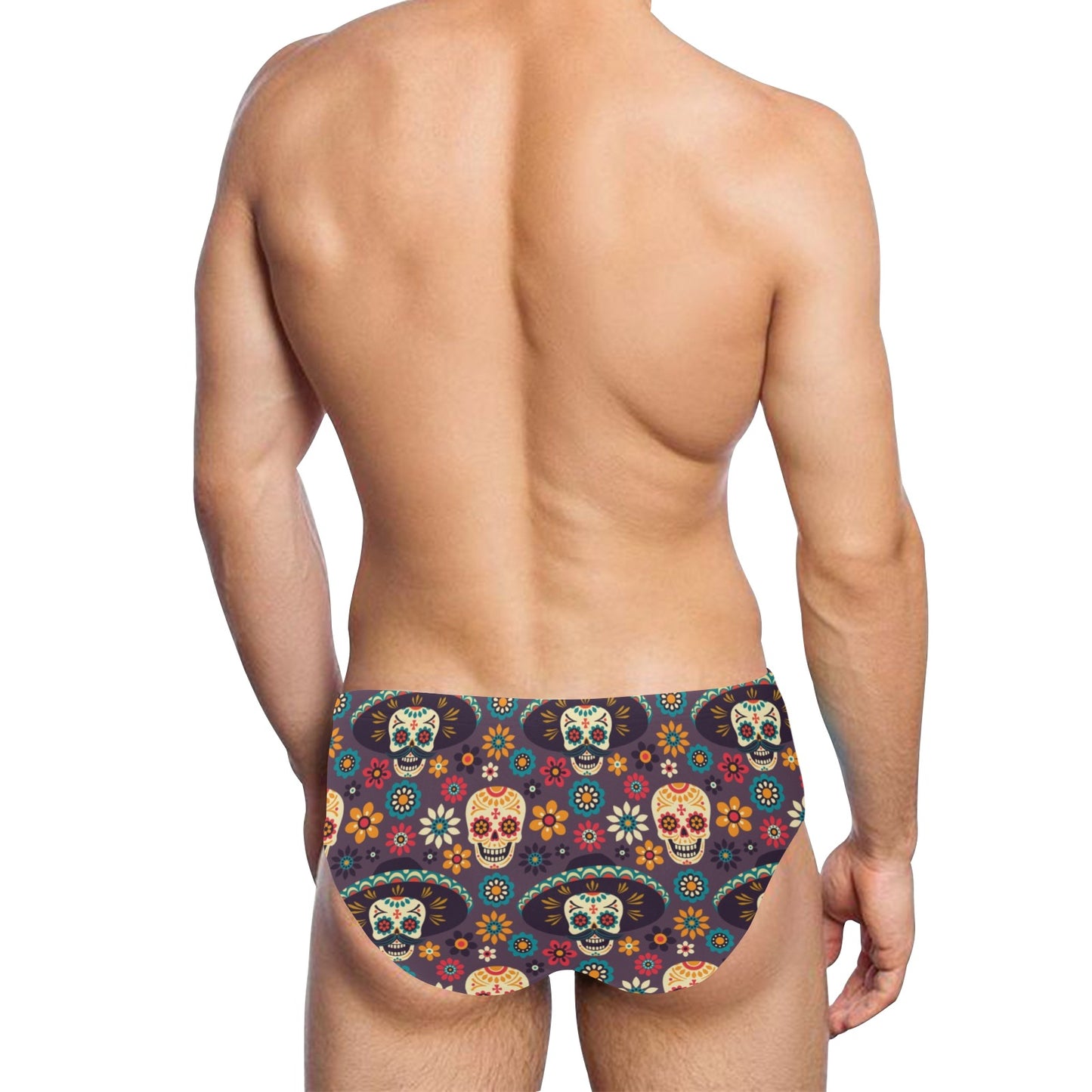 sugar skull Maxican Pattern Men's Swimming Briefs