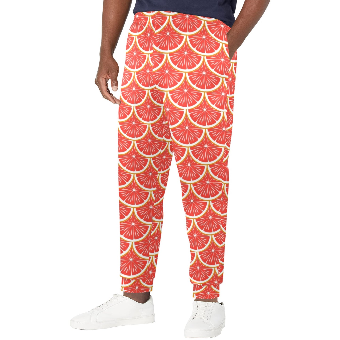 Grapefruit Pattern Print Design GF07 Men's Casual Track Pants
