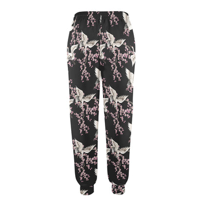 Crane Pattern Print Design 01 Women's Casual Track Pants
