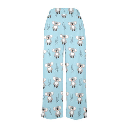 Koala Pattern Print Design 01 Women's Wide Leg Lounge Pants