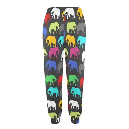 elephant colorful Design Print Pattern JJ0189 Women's Casual Track Pants