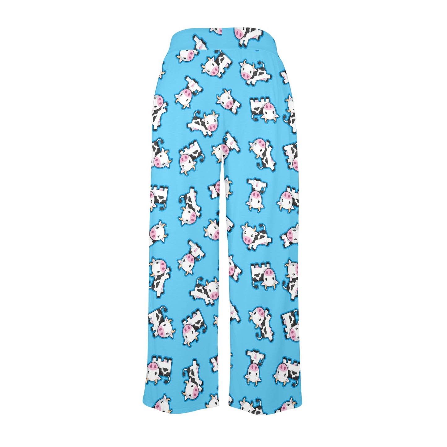 Cow Pattern Print Design 01 Women's Wide Leg Lounge Pants