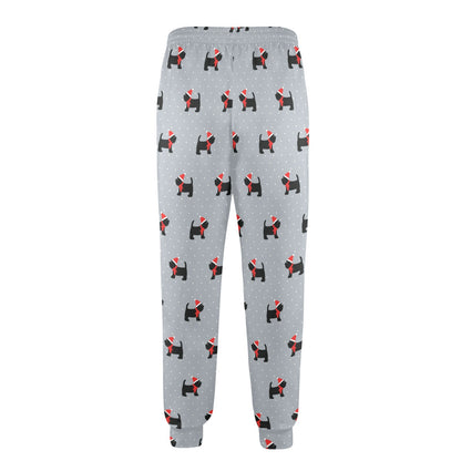 Scottish Christmas Themed Terriers Print Design LKS3018 Men's Casual Track Pants