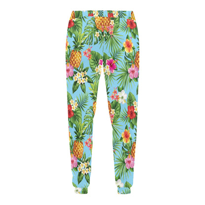 Pineapple Hawaiian flower Tropical Men's Sweatpants