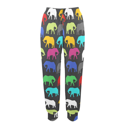 elephant colorful Design Print Pattern JJ0189 Women's Casual Track Pants