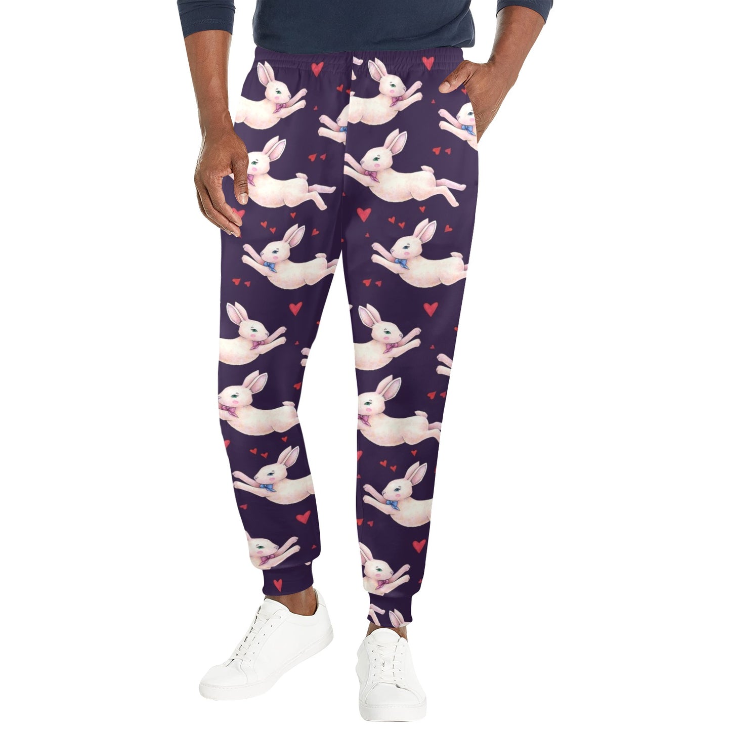 Rabbit Pattern Print Design RB016 Men's Casual Track Pants