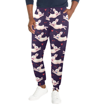 Rabbit Pattern Print Design RB016 Men's Casual Track Pants