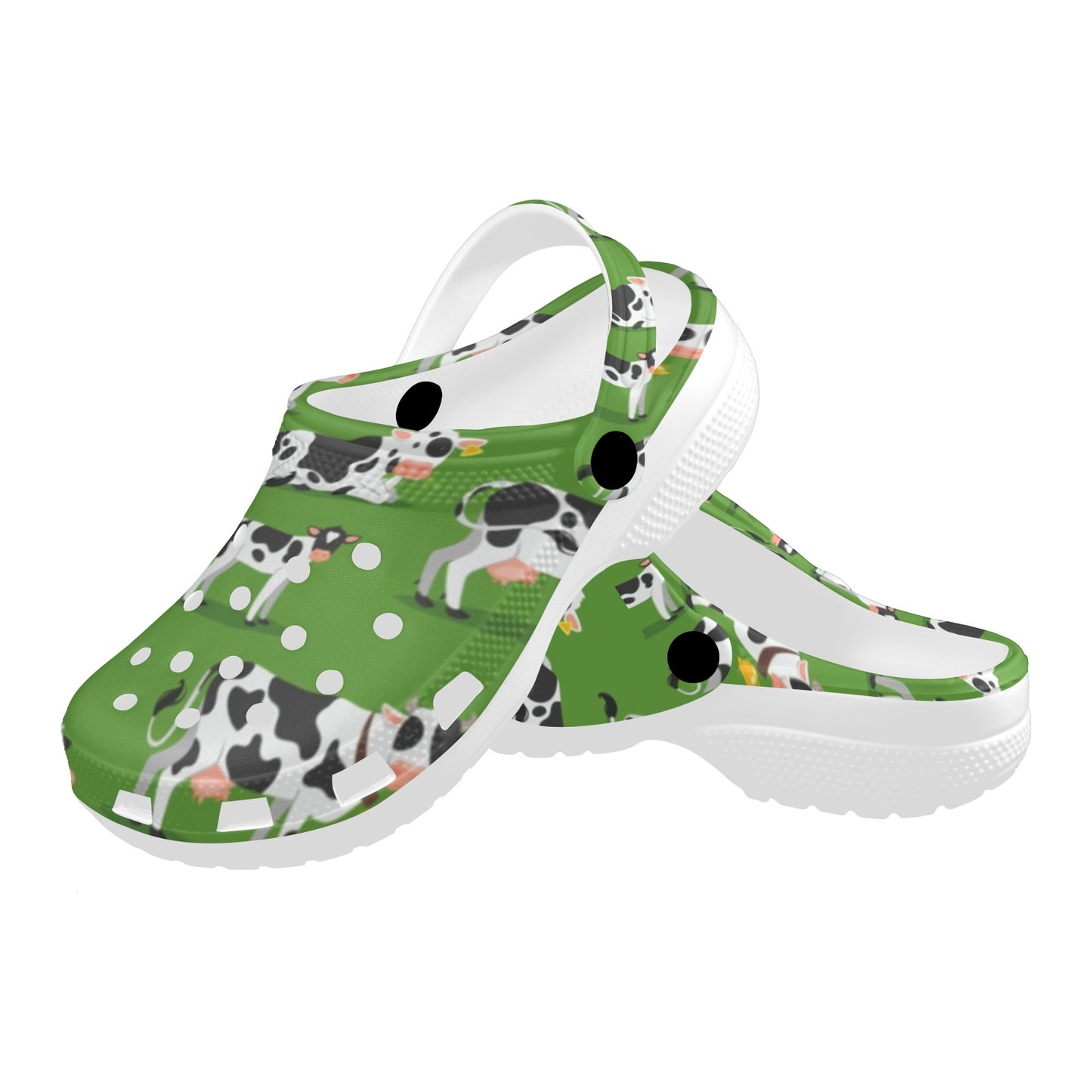 Cow Happy Print Pattern Unisex Clogs Shoes