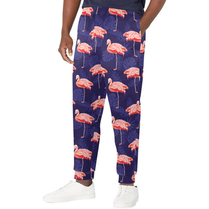 Flamingo Design Print Pattern JJ0181 Men's Casual Track Pants