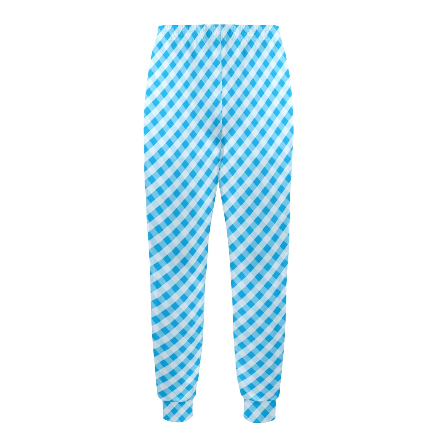 Gingham Print Design LKS401 Men's Casual Track Pants