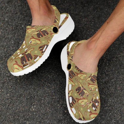 Western Cowboy Themed Unisex Clogs Shoes