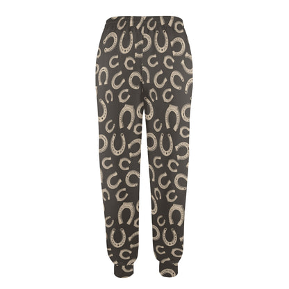 Horseshoe Print Design LKS303 Women's Casual Track Pants