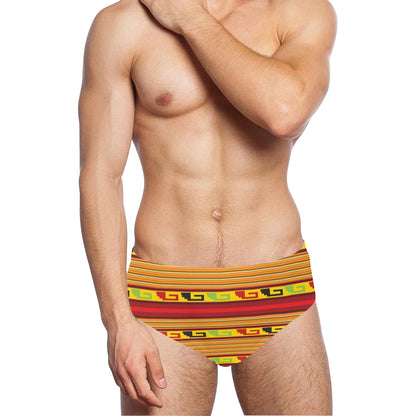 Mexican Blanket Ornament Print Pattern Men's Swimming Briefs