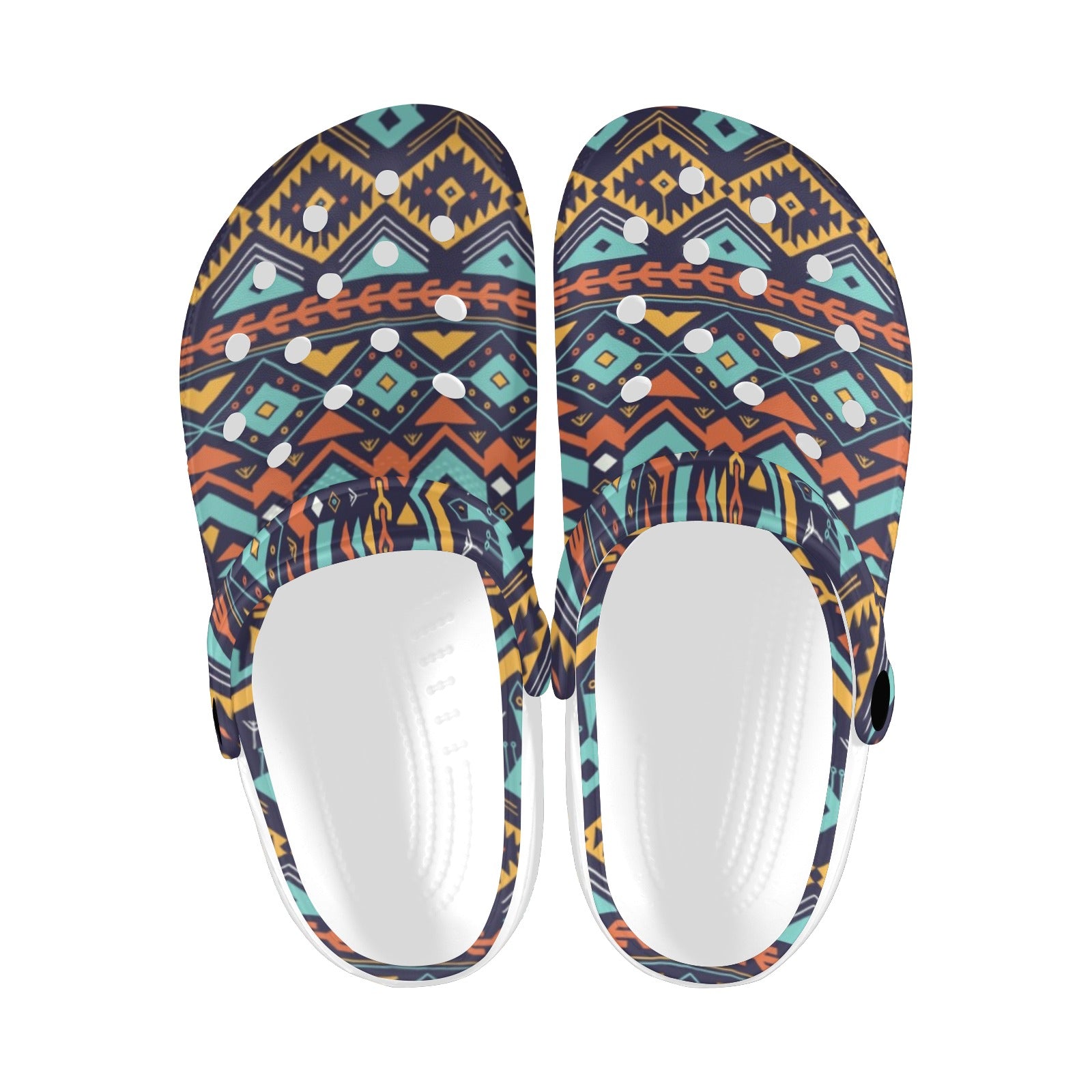 Aztec Style Print Pattern Unisex Clogs Shoes