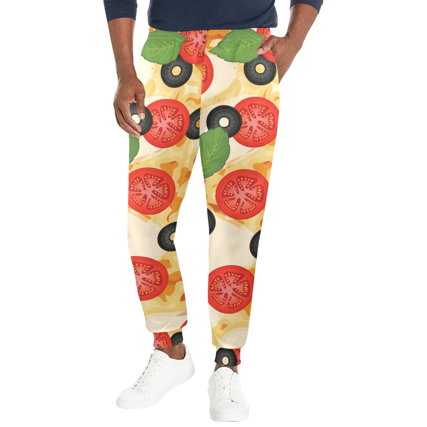 Pizza Pattern Print Design A05 Men's Casual Track Pants