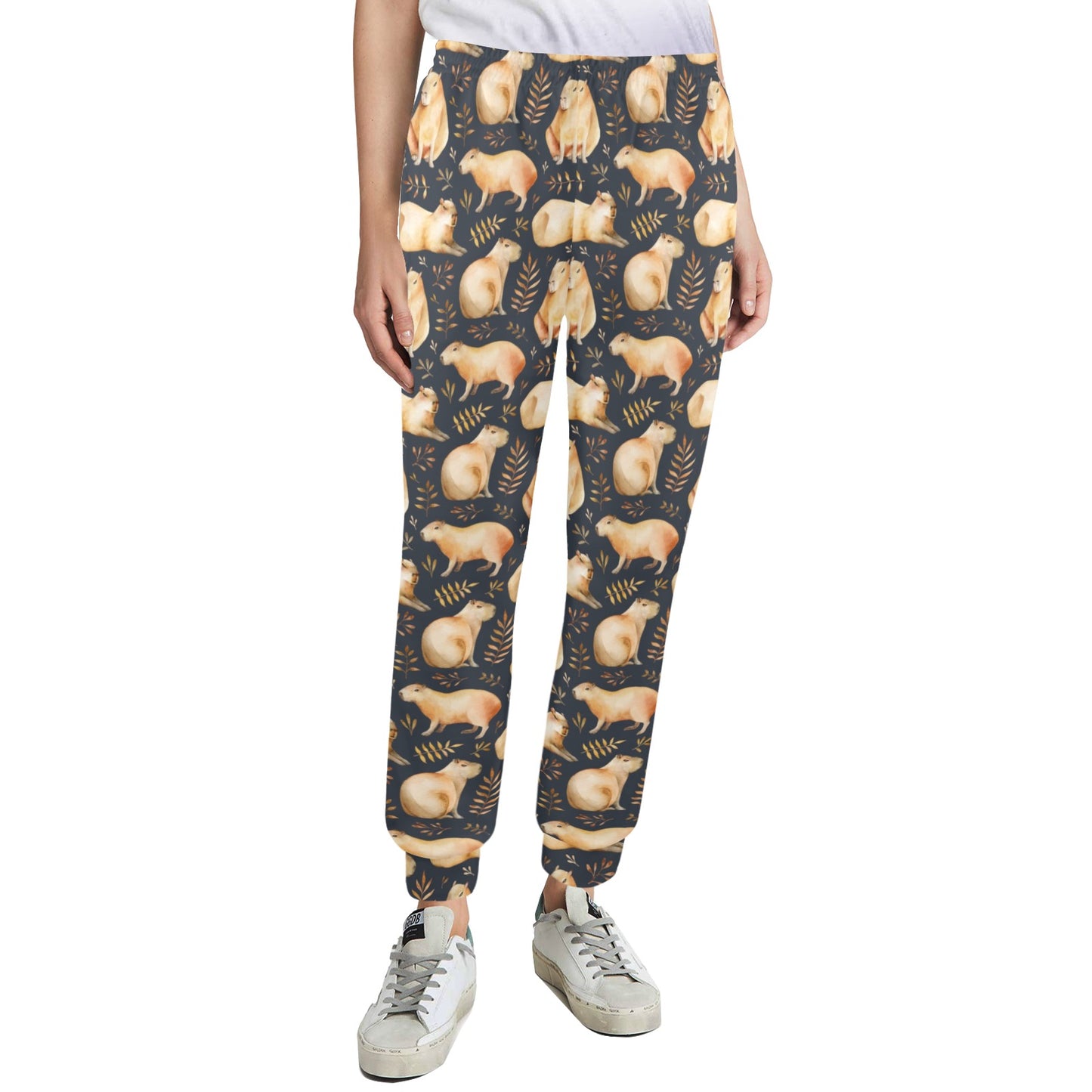 Capybara Pattern Print Design 02 Women's Casual Track Pants