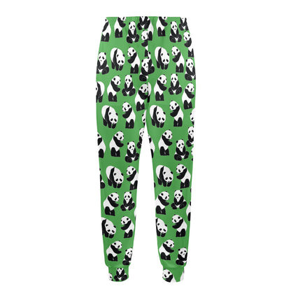Panda Bear Pattern Themed Print Men's Casual Track Pants