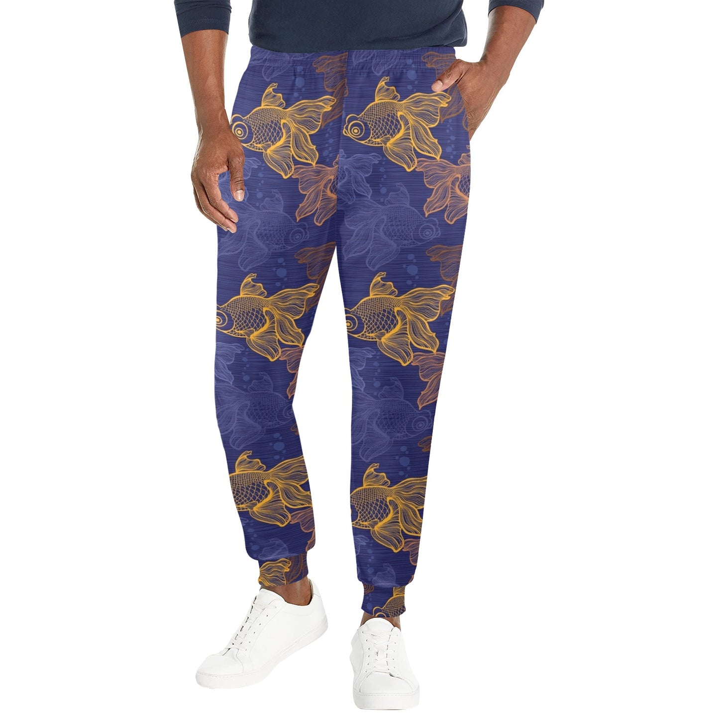 Goldfish Pattern Print Design 01 Men's Casual Track Pants