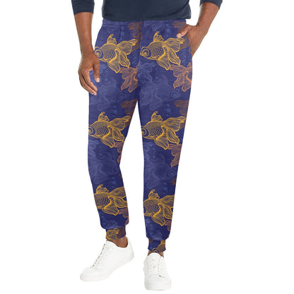 Goldfish Pattern Print Design 01 Men's Casual Track Pants