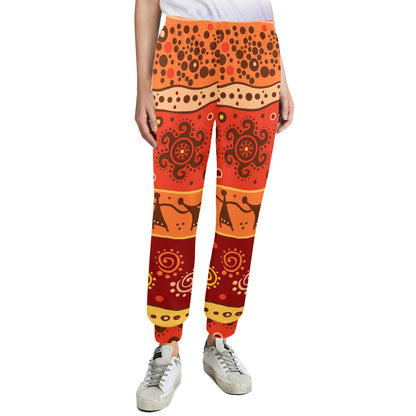 African Pattern Print Design 04 Women's Casual Track Pants