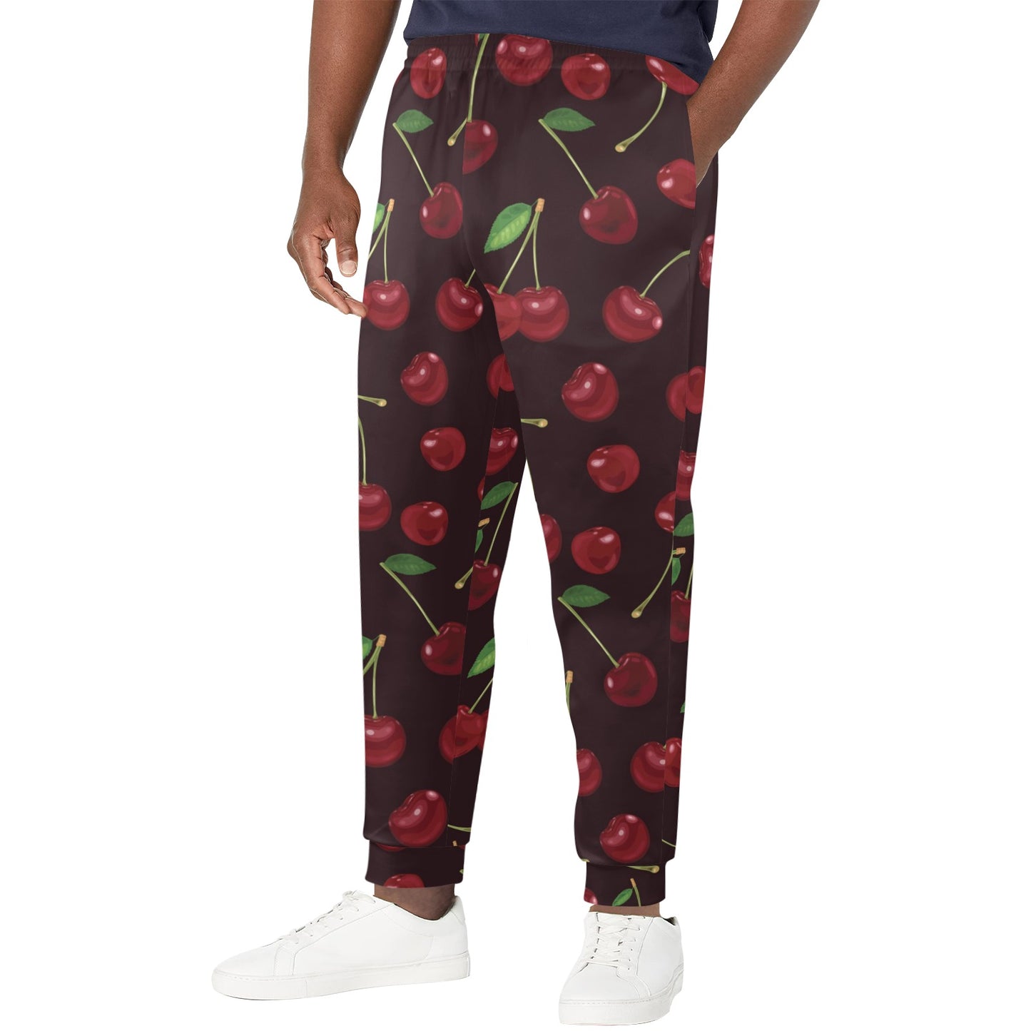 Cherry Fresh Pattern Men's Casual Track Pants
