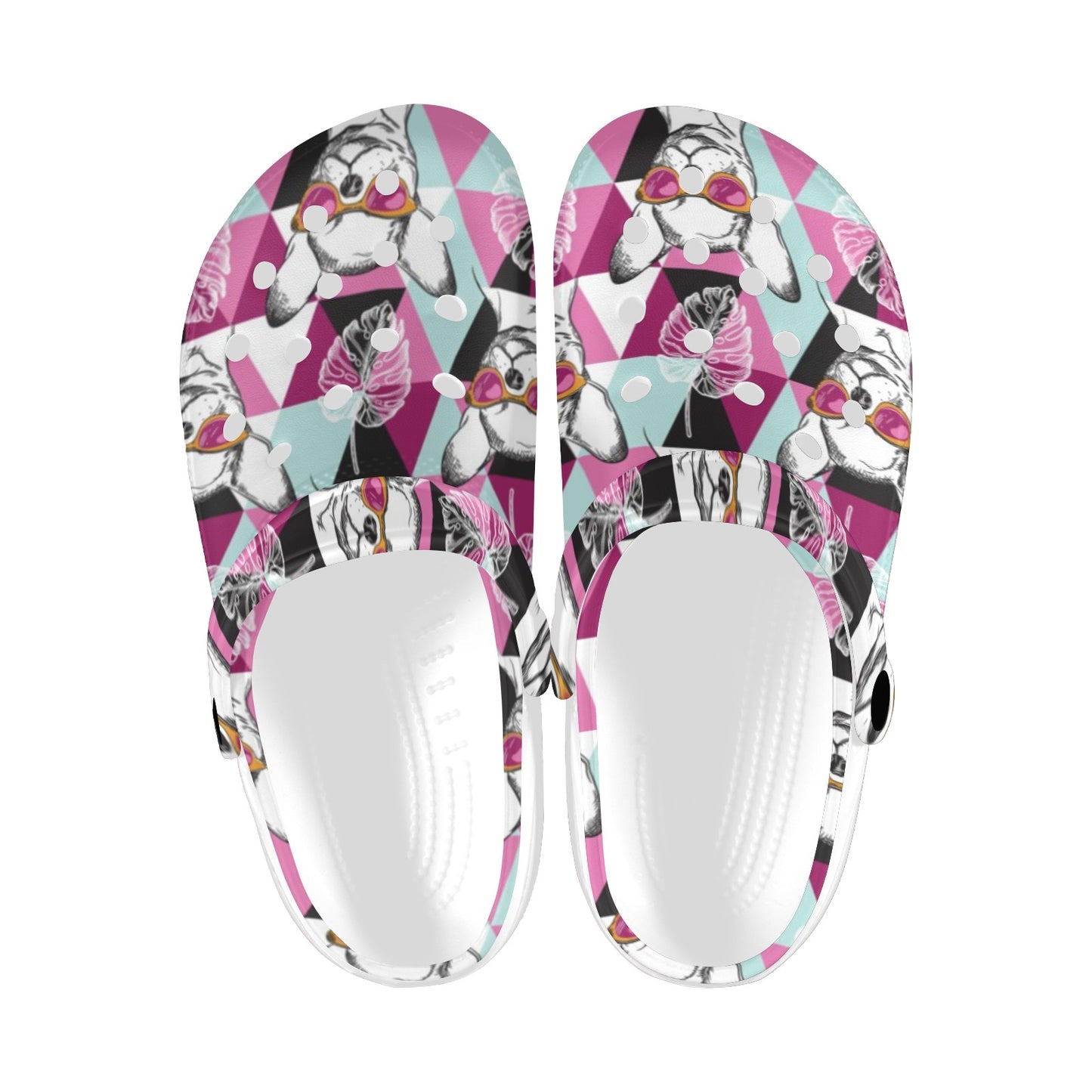 Chihuahua Cute Triangle Pattern Unisex Clogs Shoes