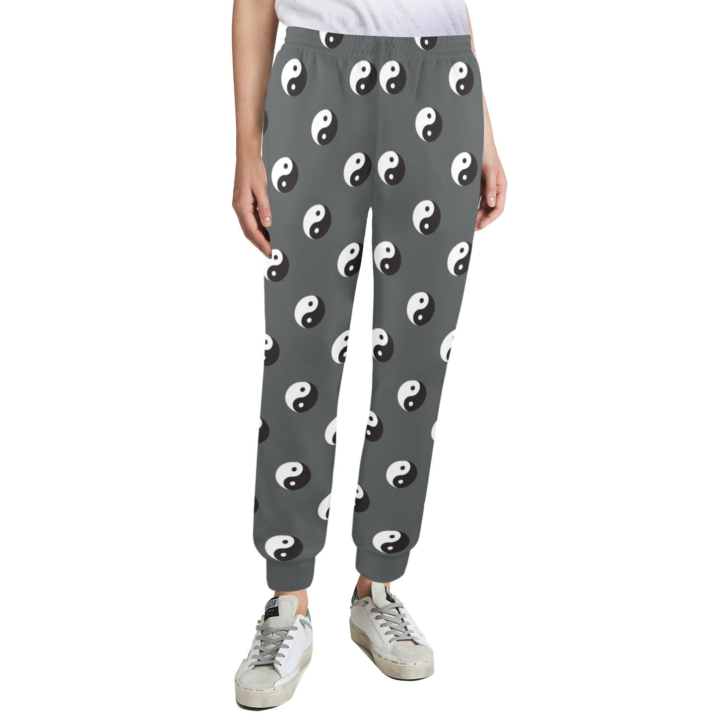 Yin Yang Print Design LKS303 Women's Casual Track Pants