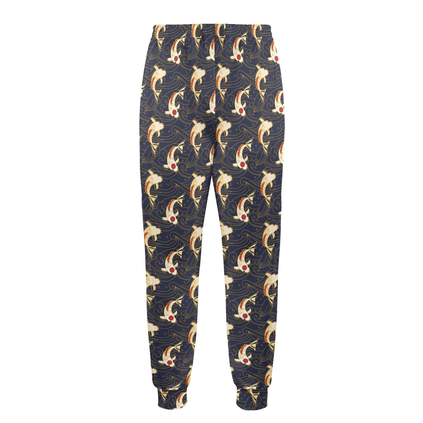 Koi Carp Japanese Design Themed Print Men's Casual Track Pants