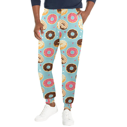 Donut Pattern Print Design DN04 Men's Casual Track Pants