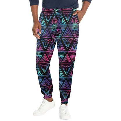 Tribal aztec Dark Multicolor Men's Casual Track Pants