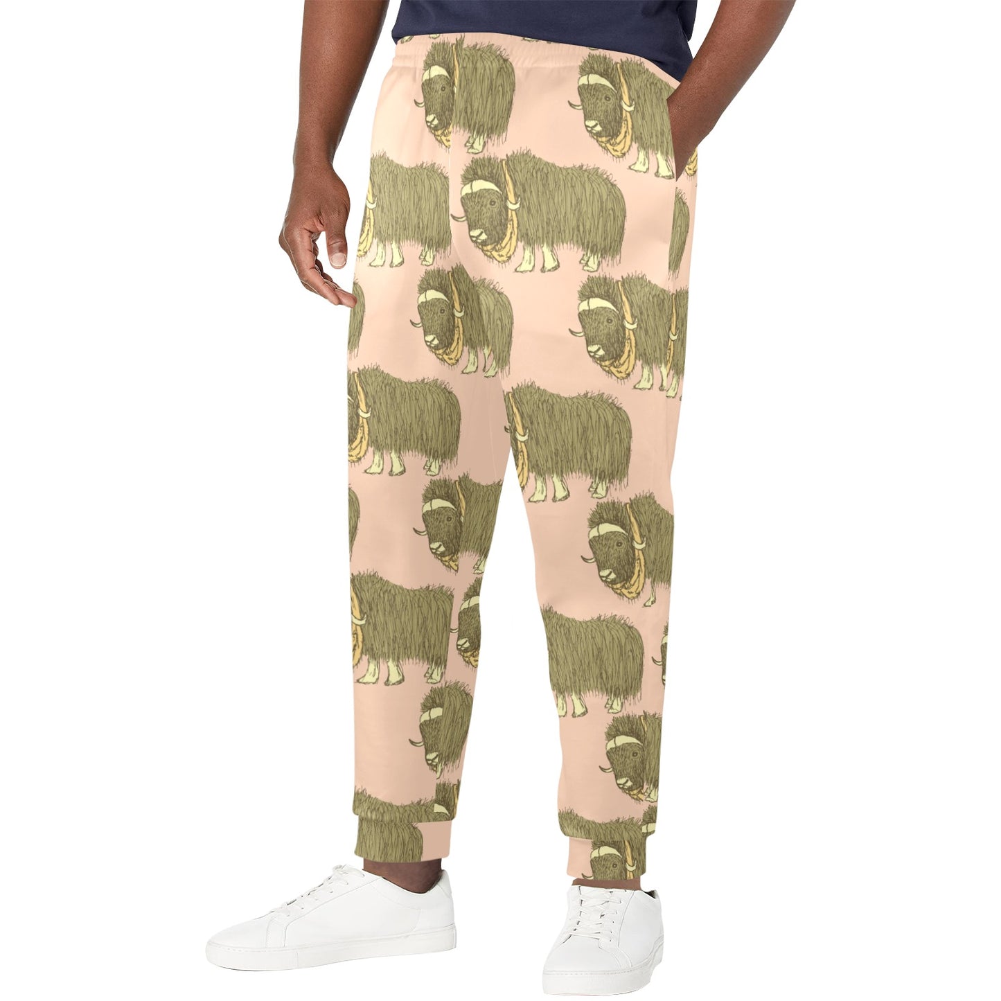 Yak Pattern Print Design 01 Men's Casual Track Pants
