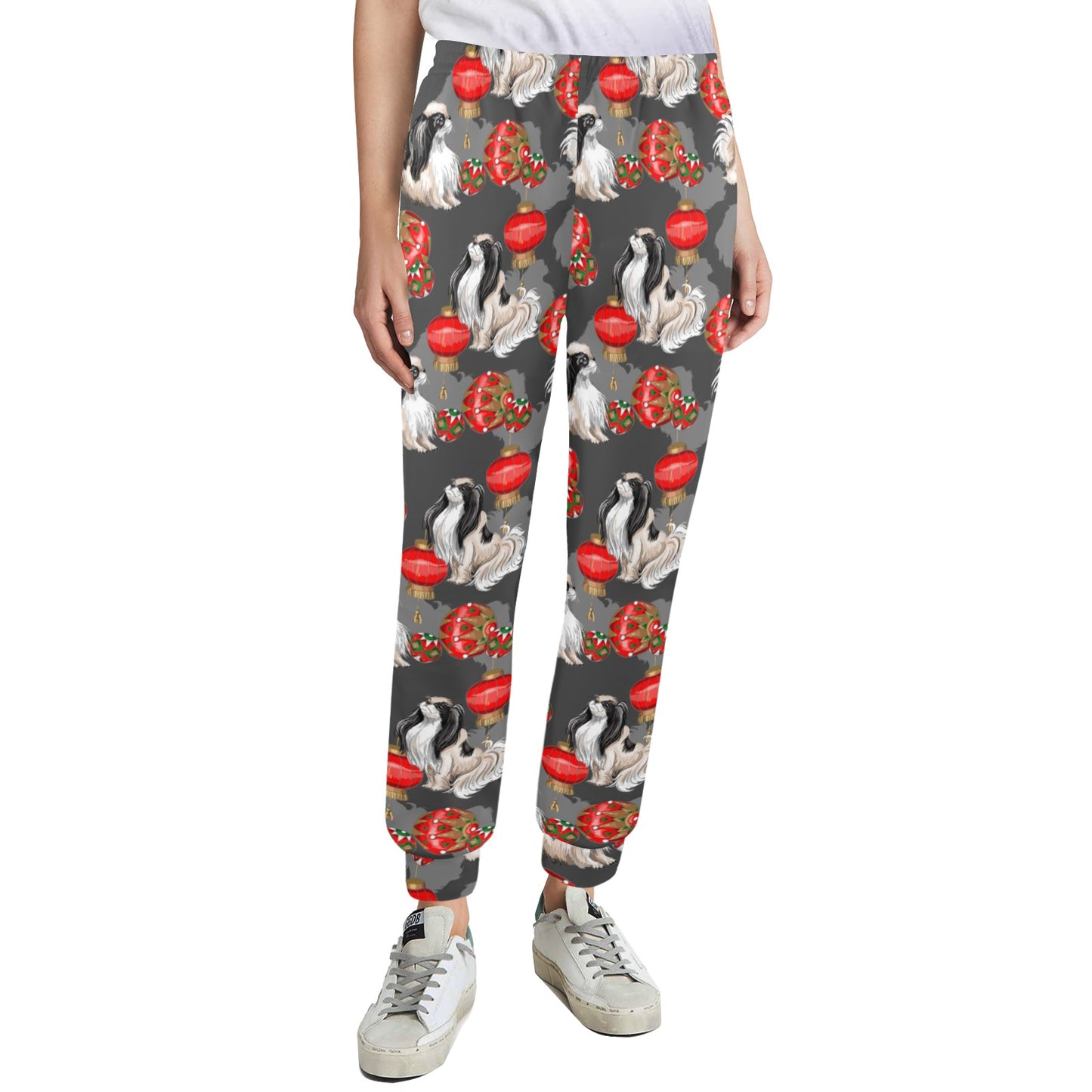 Japanese Chin Pattern Print Design 02 Women's Casual Track Pants