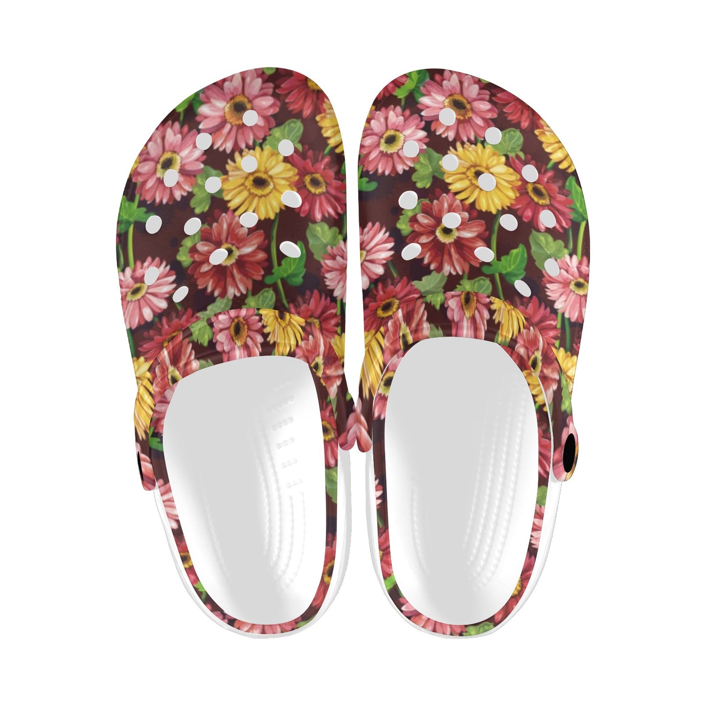 Daisy Gerbera Print Pattern Unisex Clogs Shoes