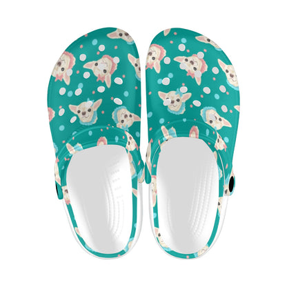 Chihuahua Polka Dot Pattern Unisex Clogs Shoes