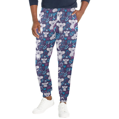Koala Cute Themed Design Print Men's Casual Track Pants